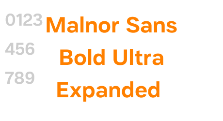 Malnor Sans Bold Ultra Expanded