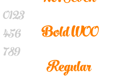 No. Seven Bold W00 Regular