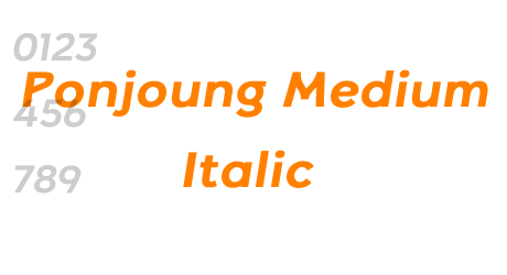 Ponjoung Medium Italic