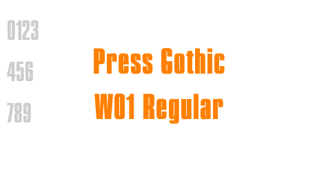 Press Gothic W01 Regular