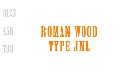 Roman Wood Type JNL