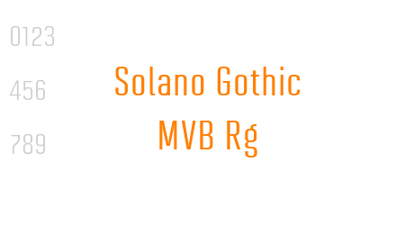 Solano Gothic MVB Rg