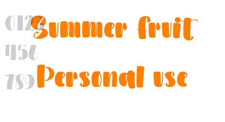 Summer Fruit Personal use
