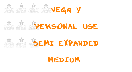 VEGg Y PERSONAL USE Semi expanded Medium