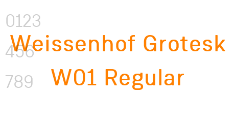 Weissenhof Grotesk W01 Regular