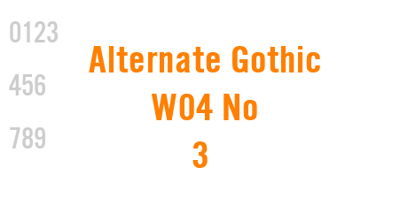 Alternate Gothic W04 No 3