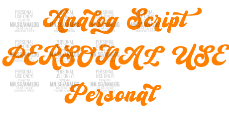 Analog Script PERSONAL USE Personal