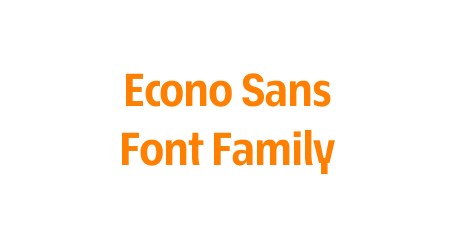 Econo Sans Font Family