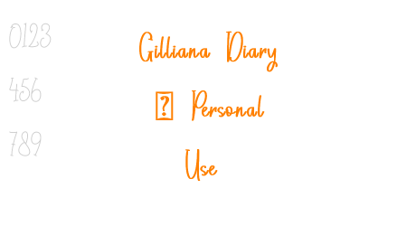Gilliana Diary – Personal Use