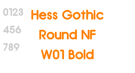 Hess Gothic Round NF W01 Bold