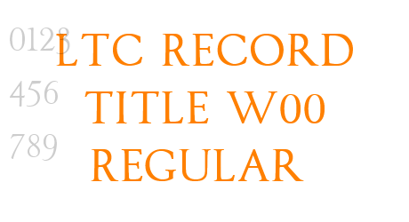 LTC Record Title W00 Regular