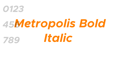 Metropolis Bold Italic