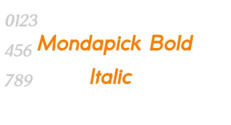 Mondapick Bold Italic
