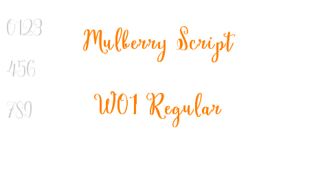 Mulberry Script W01 Regular