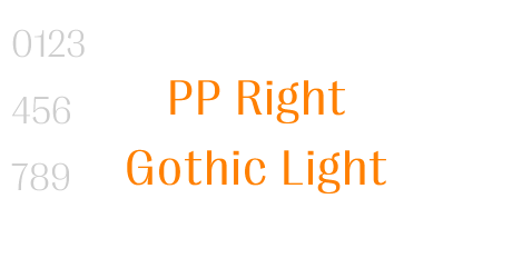 PP Right Gothic Light