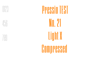 Pressio TEST No. 22 Regular X Compressed