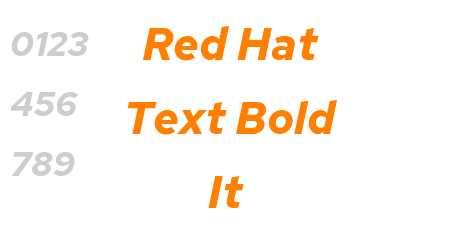 Red Hat Text Bold It