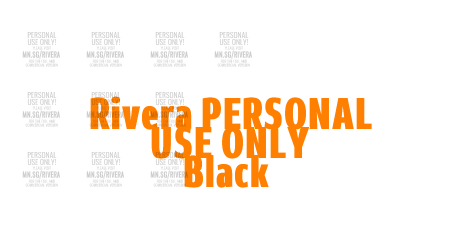 Rivera PERSONAL USE ONLY Black