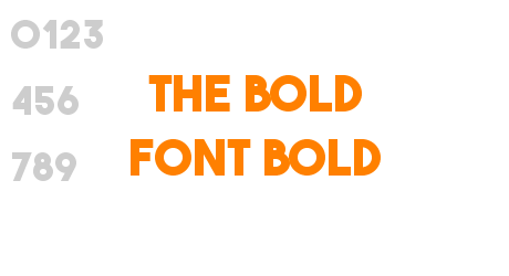The Bold Font Bold