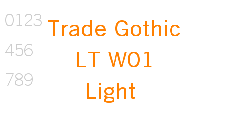 Trade Gothic LT W01 Light