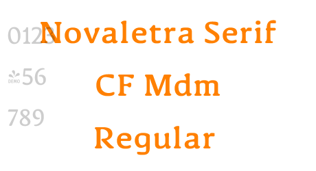 Novaletra Serif CF Mdm Regular