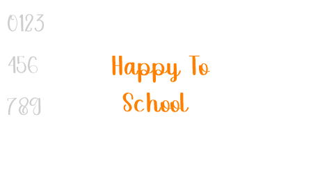 Happy To School