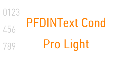 PFDINText Cond Pro Light