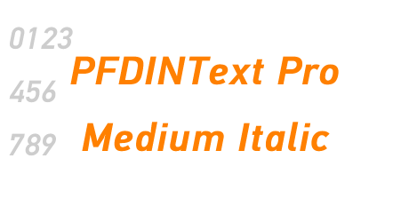 PFDINText Pro Medium Italic