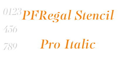 PFRegal Stencil Pro Italic