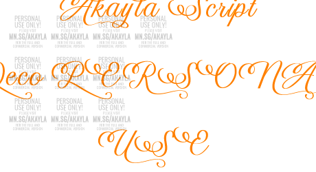 Akayla Script Deco PERSONAL USE