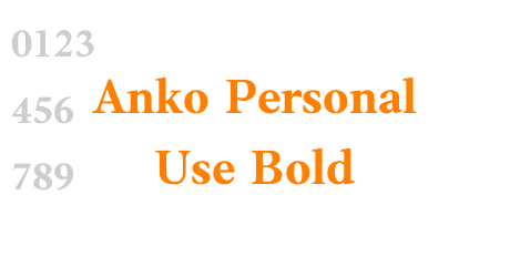 Anko Personal Use Bold