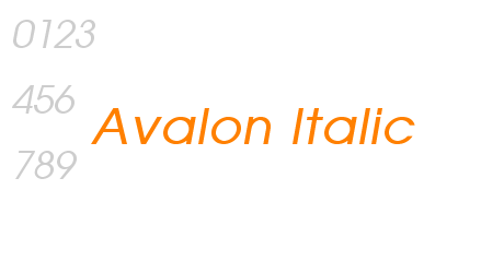 Avalon Italic