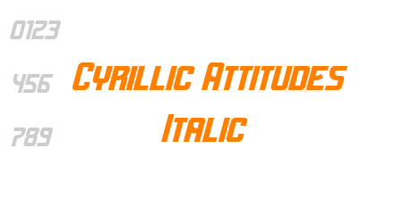 Cyrillic Attitudes Italic