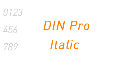 DIN Pro Italic