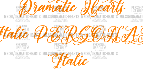 Dramatic Hearts Italic PERSONAL Italic