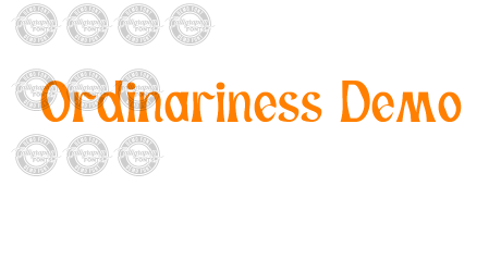 Ordinariness Demo