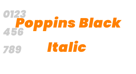 Poppins Black Italic