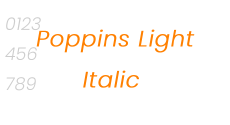Poppins Light Italic