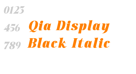 Qia Display Black Italic