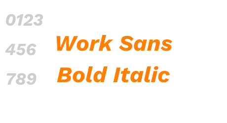 Work Sans Bold Italic