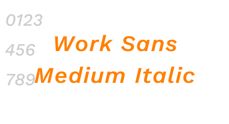 Work Sans Medium Italic