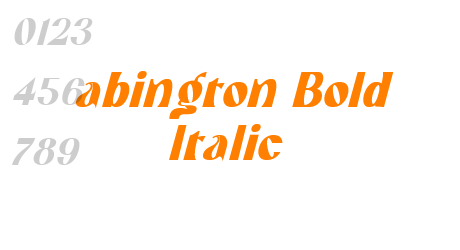abington Bold Italic