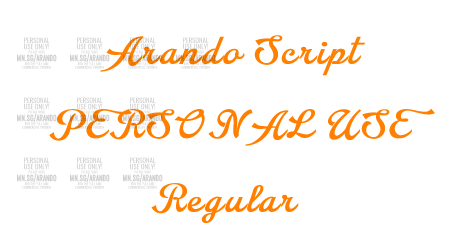 Arando Script PERSONAL USE Regular