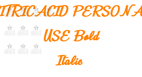 CITRICACID PERSONAL USE Bold Italic