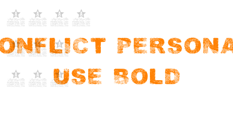 CONFLICT PERSONAL USE Bold