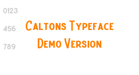 Caltons Typeface Demo Version