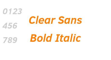 Clear Sans Bold Italic