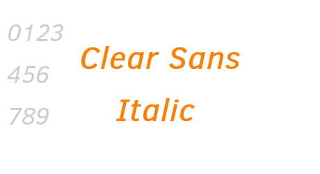 Clear Sans Italic
