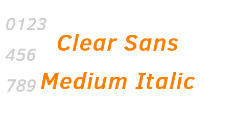 Clear Sans Medium Italic