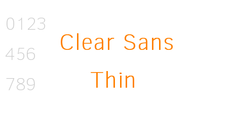 Clear Sans Thin